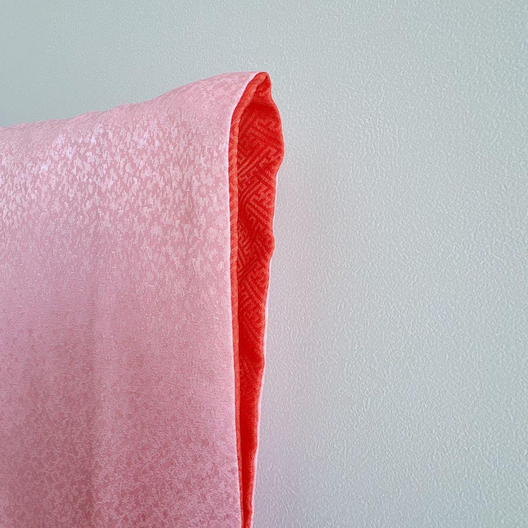 フルセット　七五三７歳女の子　化繊　ピンク地　毬花　袋帯銀　簡単半襟　7122