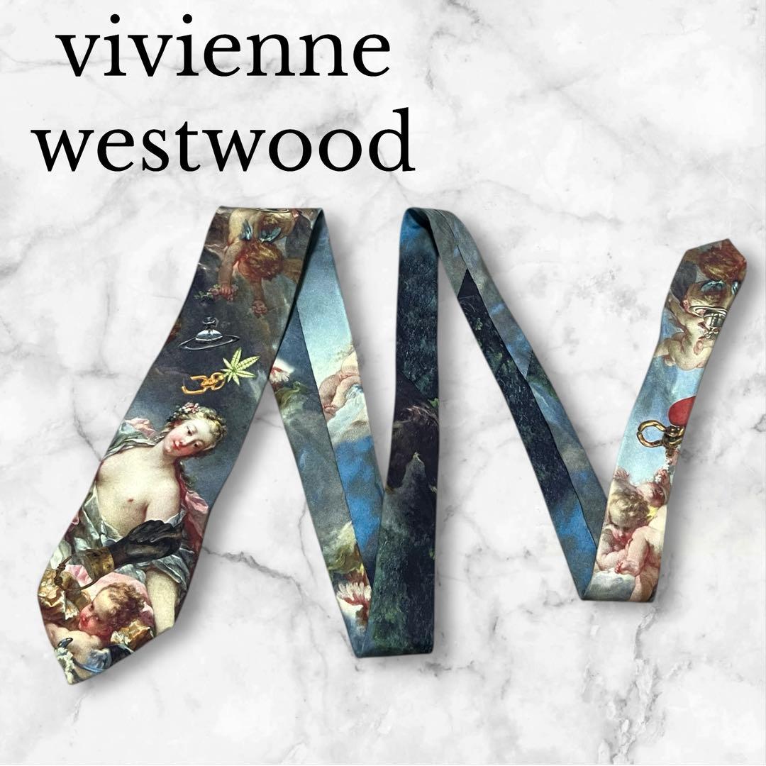 vivienne ヴィヴィアン　ネクタイ　オーブ　地球　エンジェル　光沢