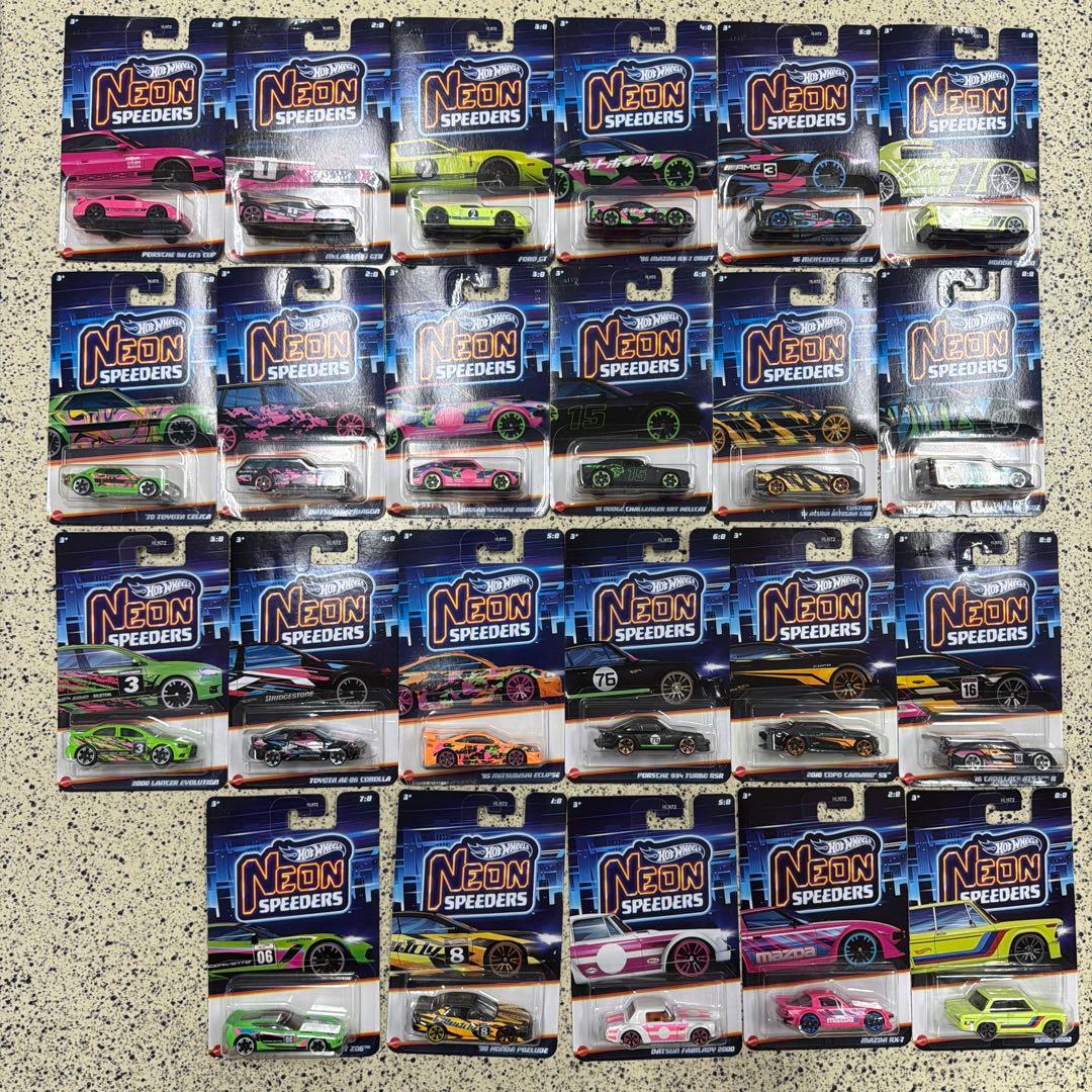 Hot Wheels Neon Speeders ミニカーセット 23台