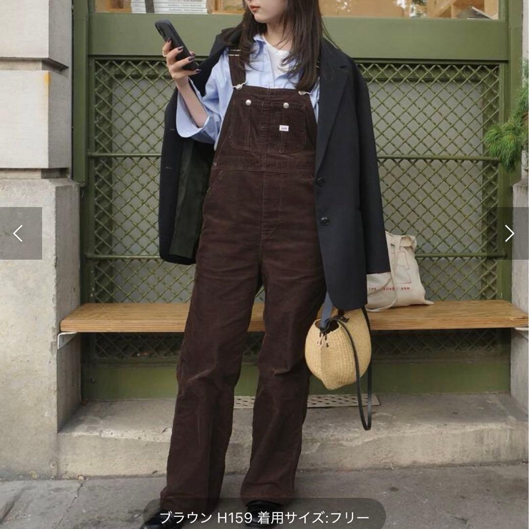 25日まで価格！美品！スローブイエナ Lee別注コーデュロイオーバーオール