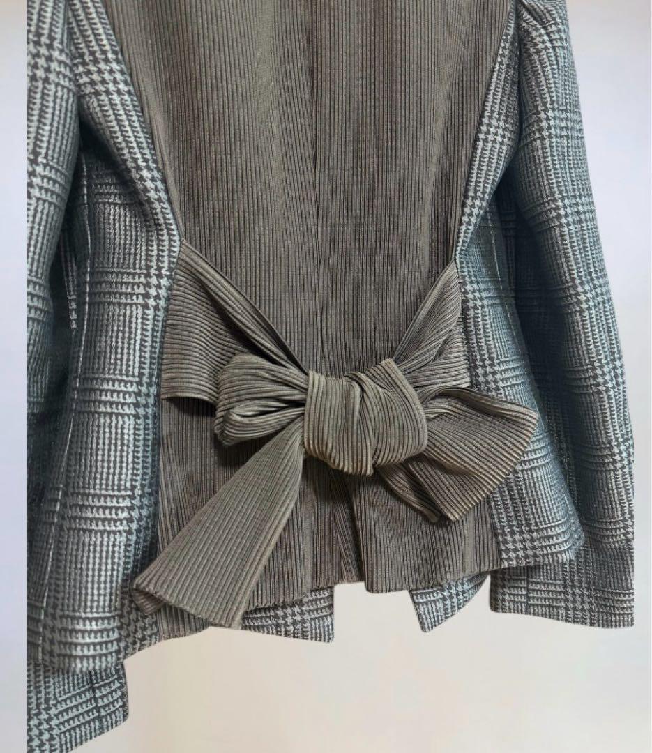 GIORGIO ARMANI ジャケット イタリア製 背中リボン グレンチェック