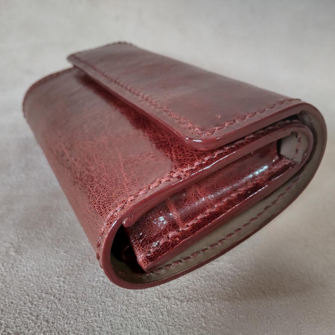 手巻きたばこ 三つ折りシャグポーチ（茶色）高級姫路レザー使用 一点物S-57HC