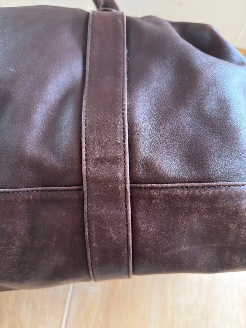 オールドコーチ ボストンバッグ 2way オールレザー ブラウン 大容量