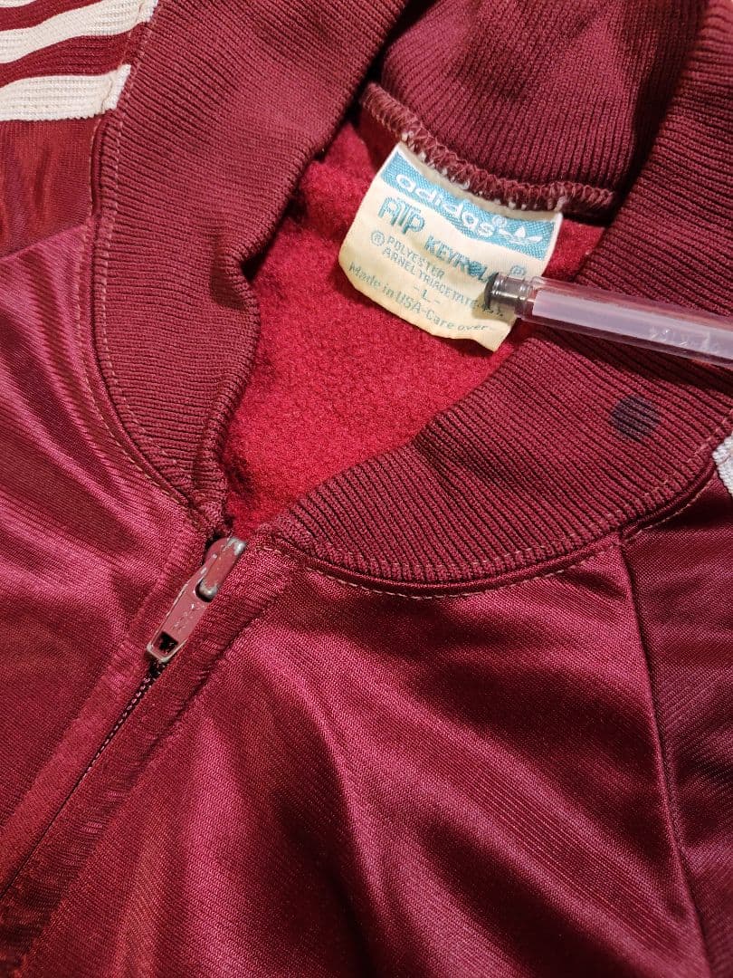 アディダス ATP バーガンディ ワインレッド 80sビンテージ Lサイズ