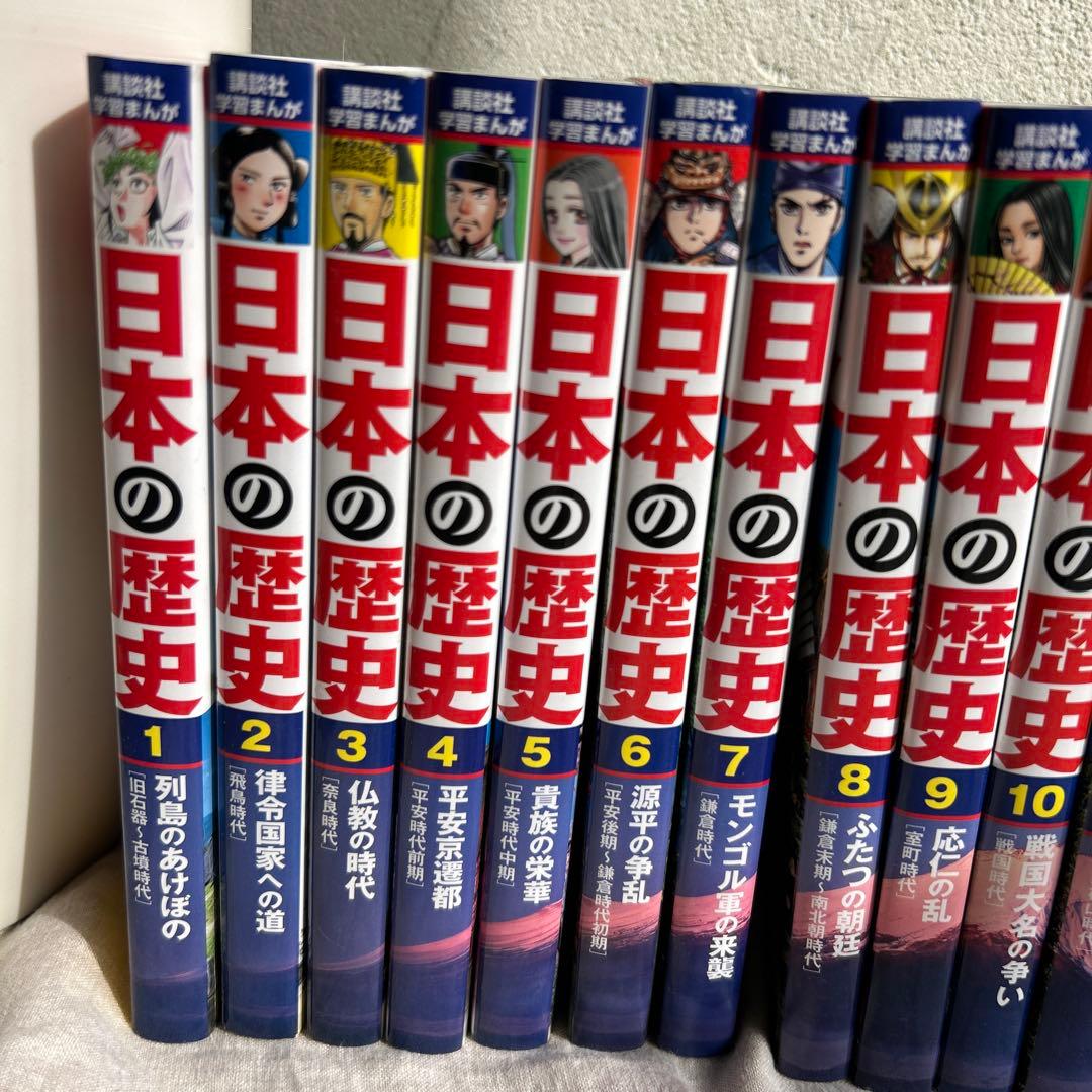 ほぼ未使用品★講談社学習まんが日本の歴史　20冊セット➕別巻歴史人物データカード