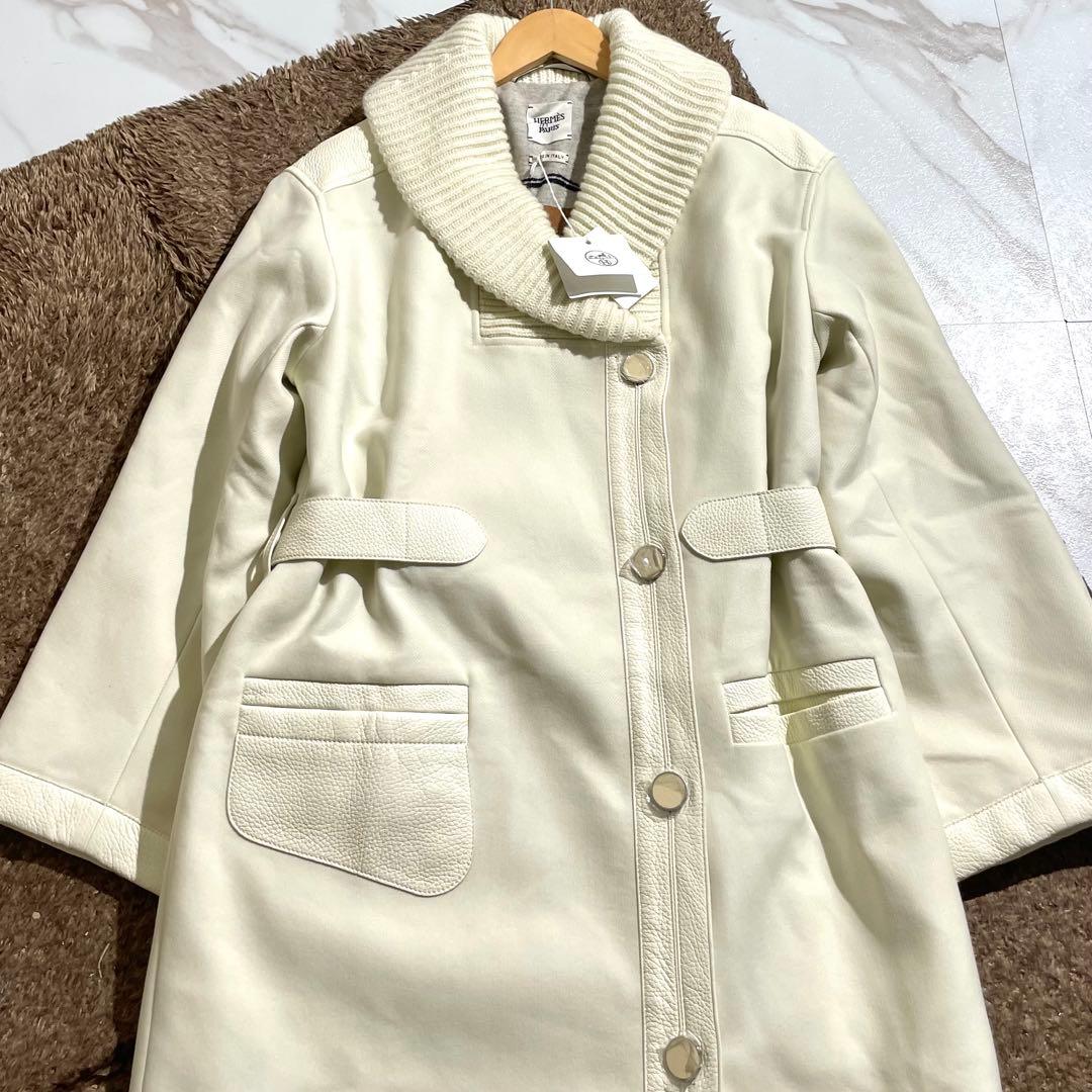 現行 タグ付き✨ エルメス HERMES トレンチコート ディアスキン カシミヤ