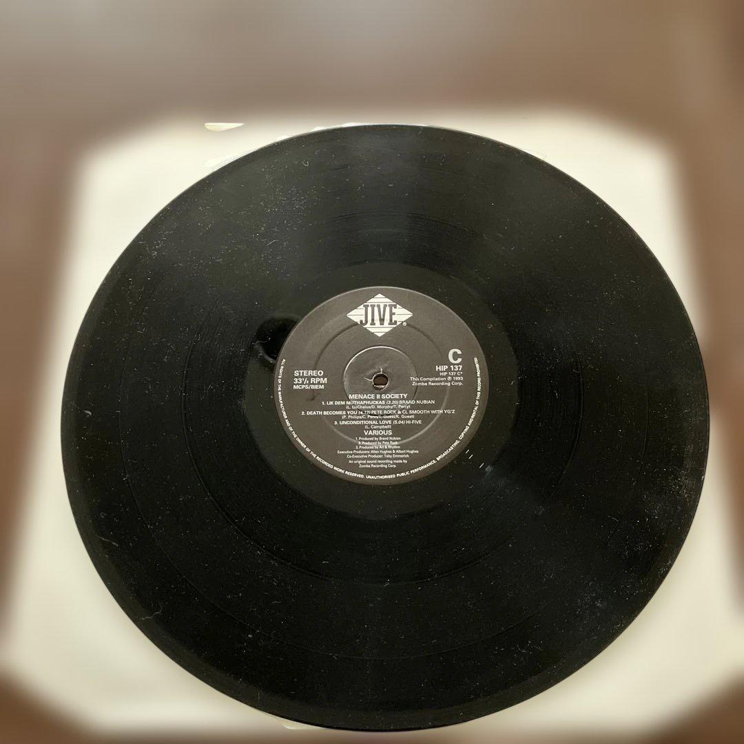 MENACE II SOCIETY サウンドトラック LP レコード　2LP