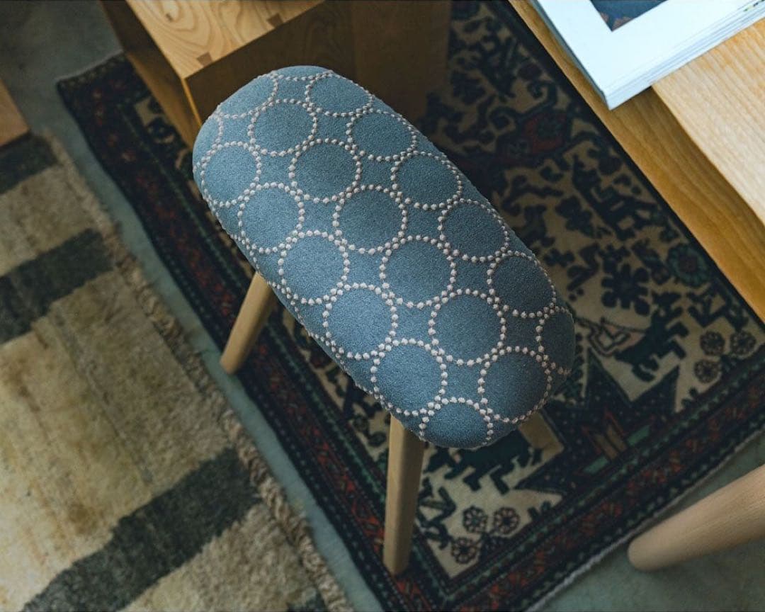 キッチンスツールBR H630＋ミナ ペルホネン　タンバリン　グレー