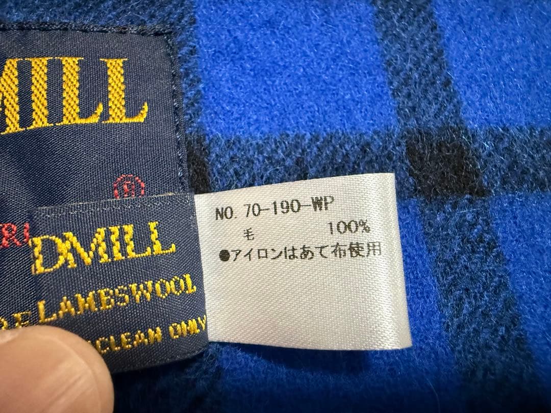 TWEEDMILL ツイードミル ストール2024AW ブルーブラック
