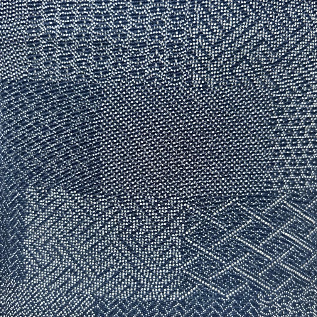 新品　美品　袷　正絹　作家　やまと　江戸小紋　寄せ小紋　フルセット