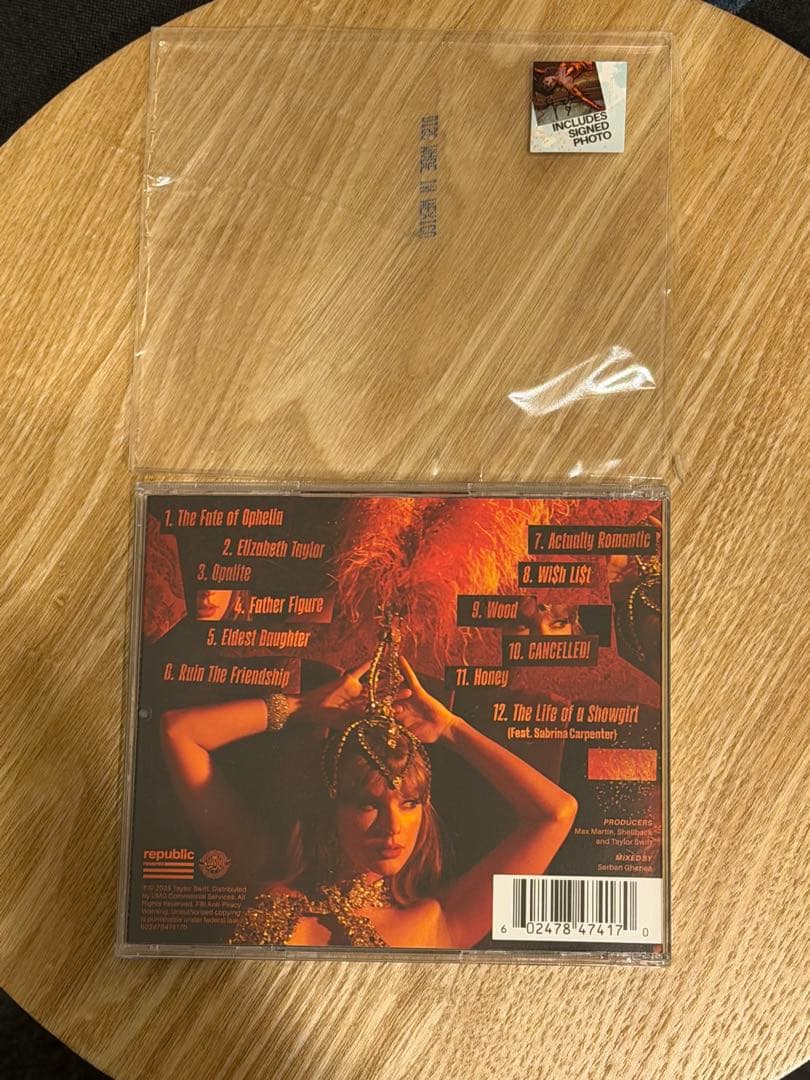 洋楽 THE LIFE OF A SHOWGIRL CD SIGNED PHOTO 2