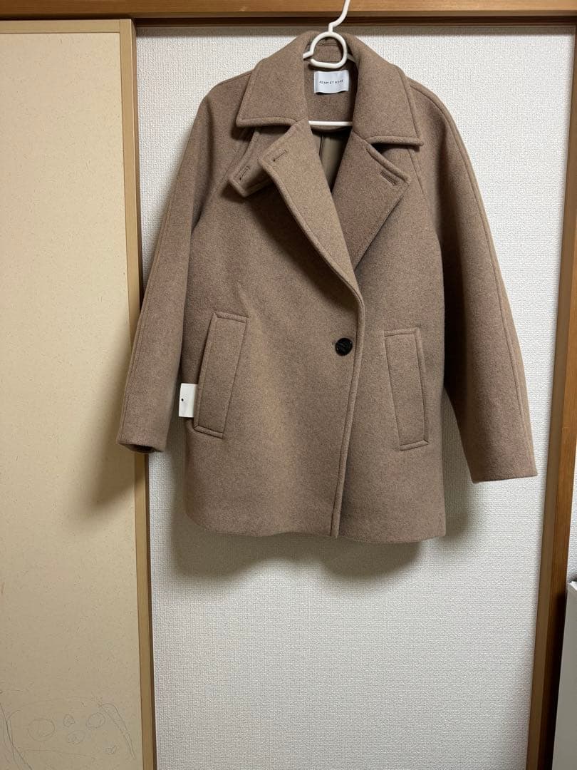 新品 ADAM ET ROPÉ FEMME ウールボンディングミドルコート