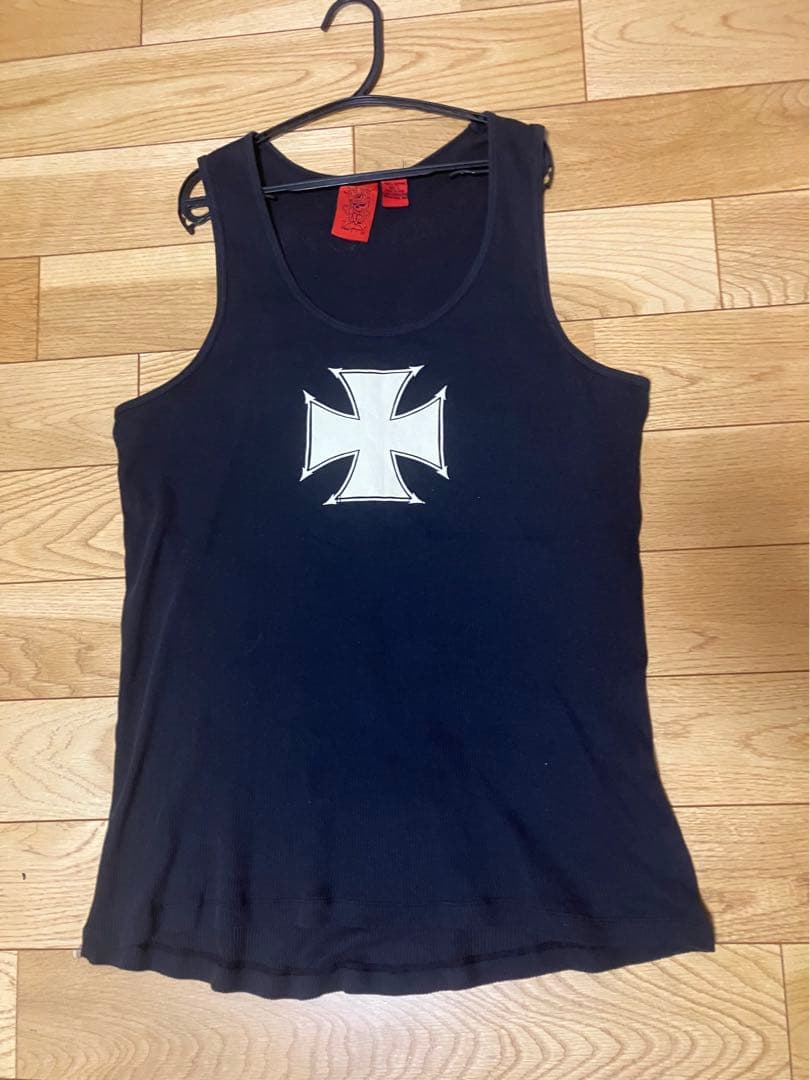 A&G クロムハーツ　正規品　USA製十字架デザイン　タンクトップ　y2k