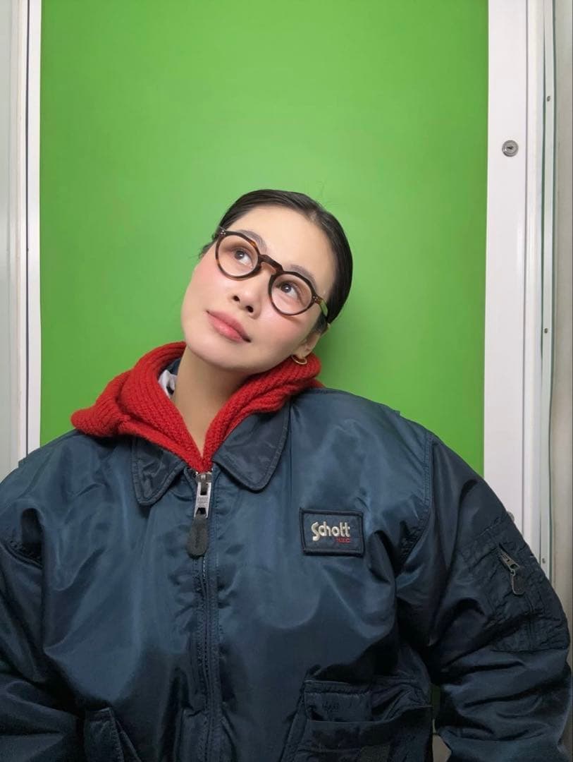 専用田中シェン着Schott NYC flight jacket M Navy