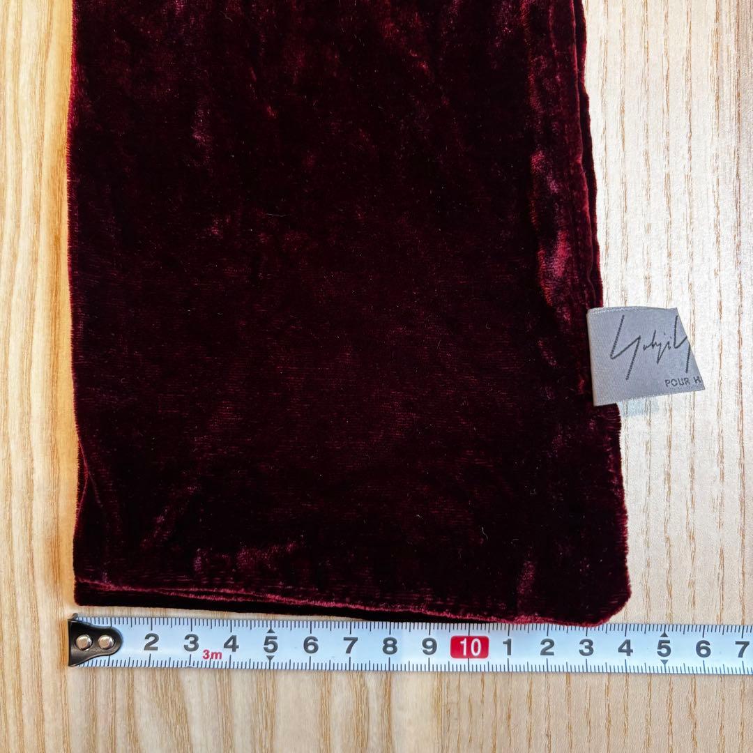 yohji yamamotoヨウジヤマモト ベロアストール　ボルドー