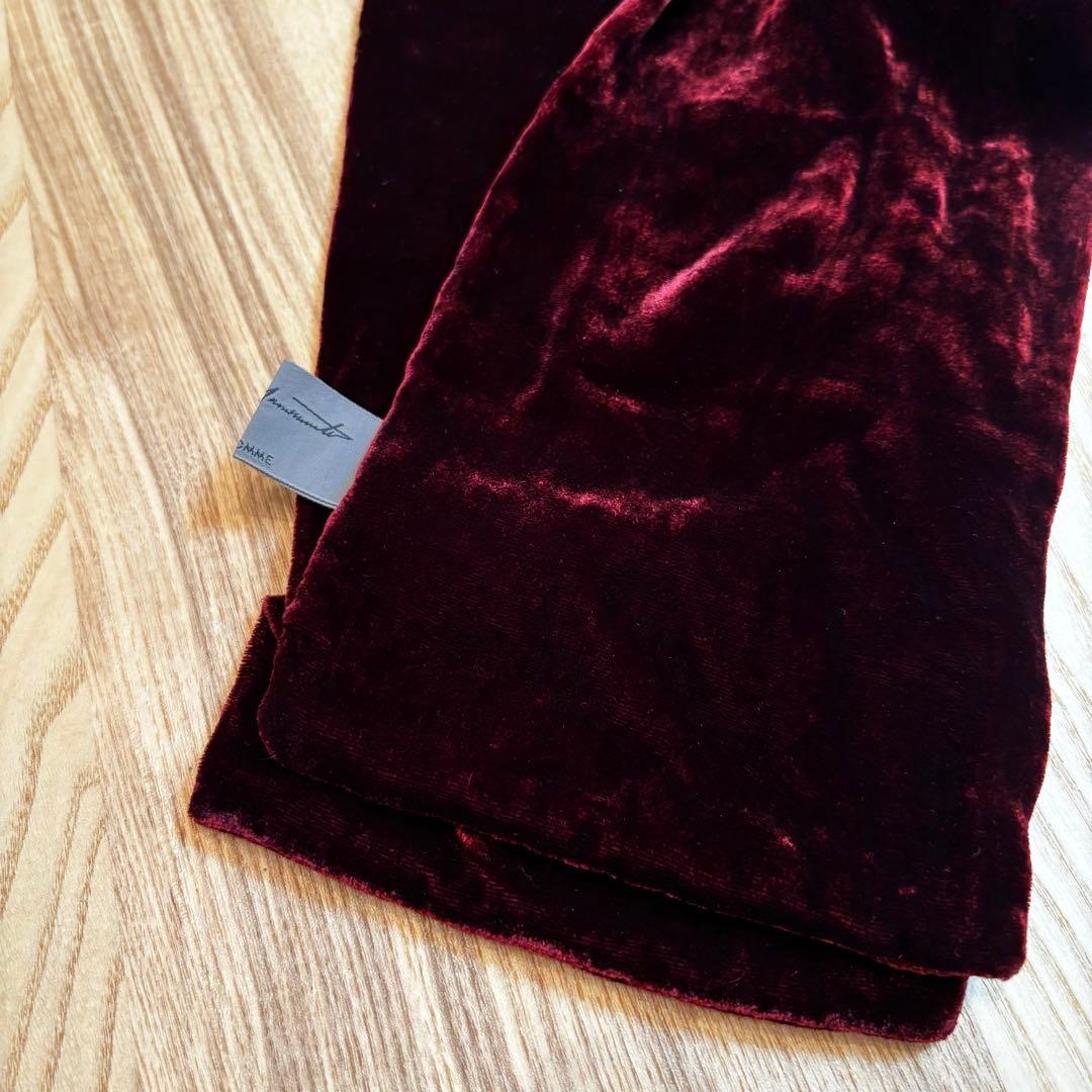 yohji yamamotoヨウジヤマモト ベロアストール　ボルドー