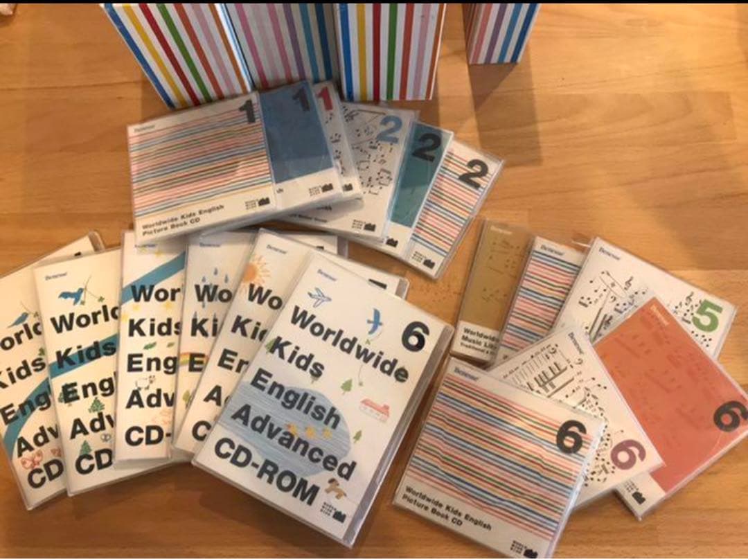 ワールドワイドキッズイングリッシュ　全DVD CD セット