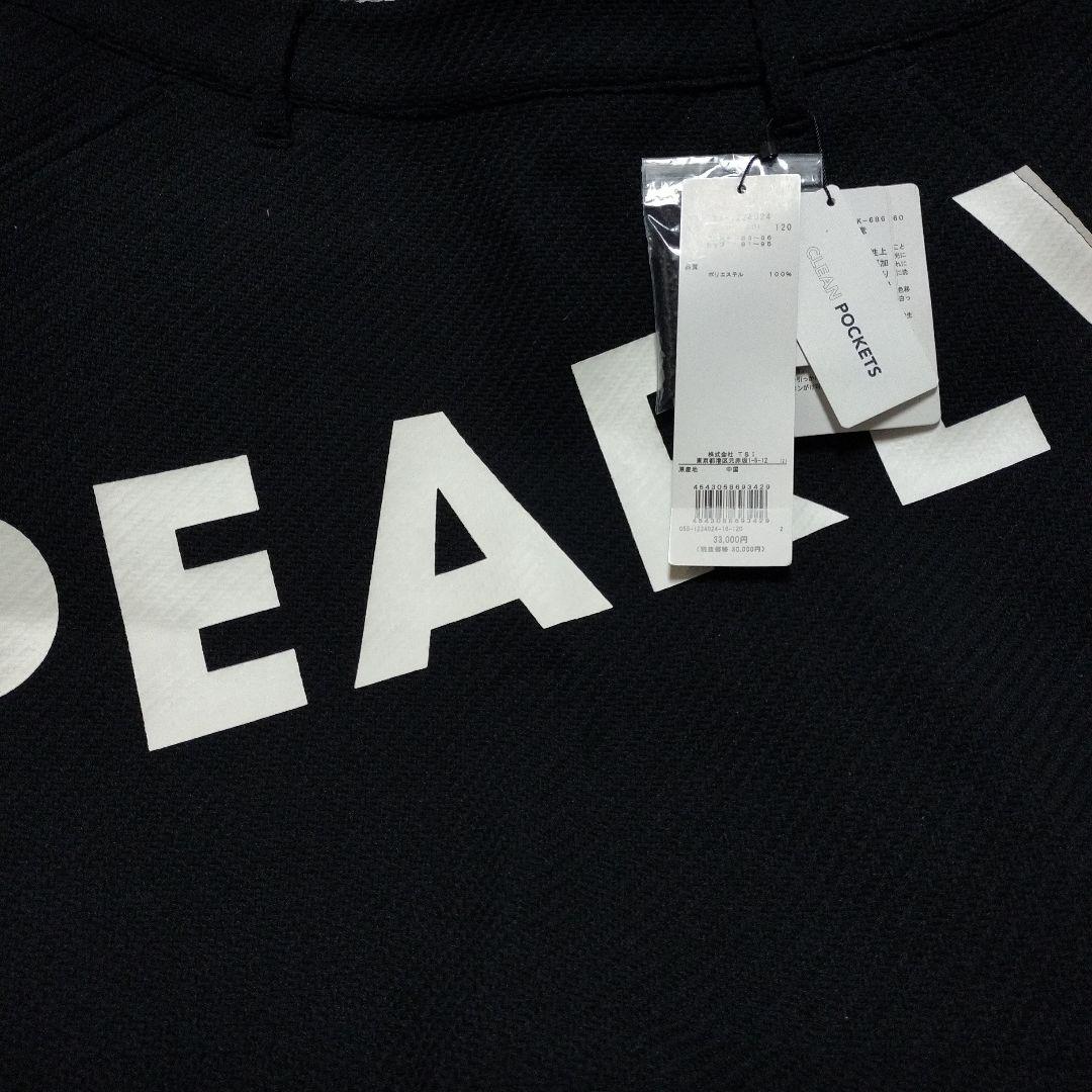 PEARLY GATES 黒 プリントロゴ スカート