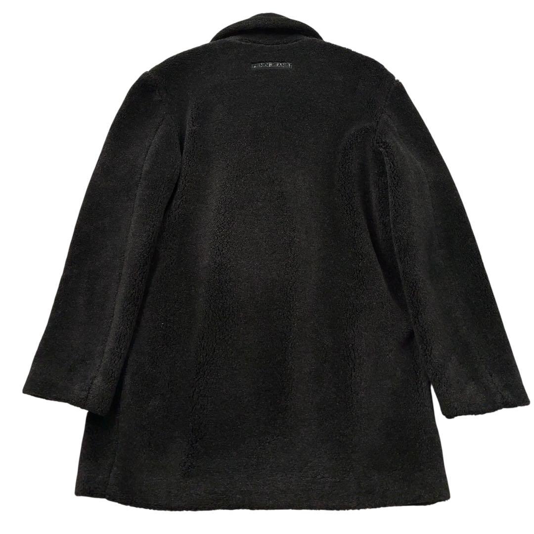 【極美品】FENDI フェンディ　ボアコート トレンチ　ダブル　ロゴボタン