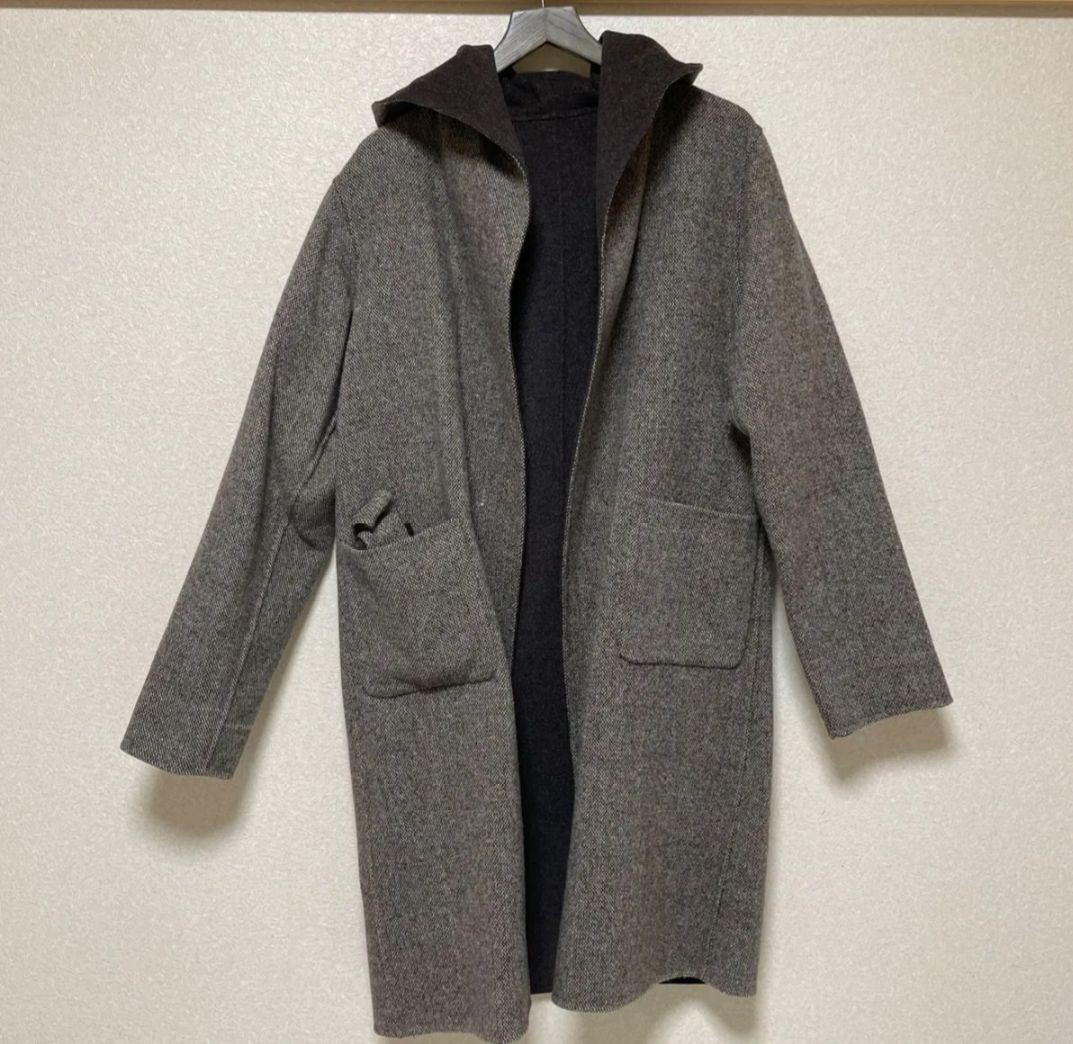 ブラックフライデー　ラルフローレン リバーシブル　ウール　フーデッドコート　L