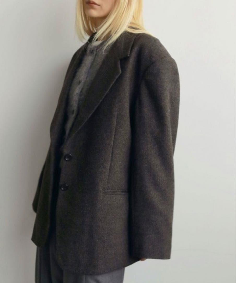 【arico様】anuke ヘリンボーンウールジャケット 36