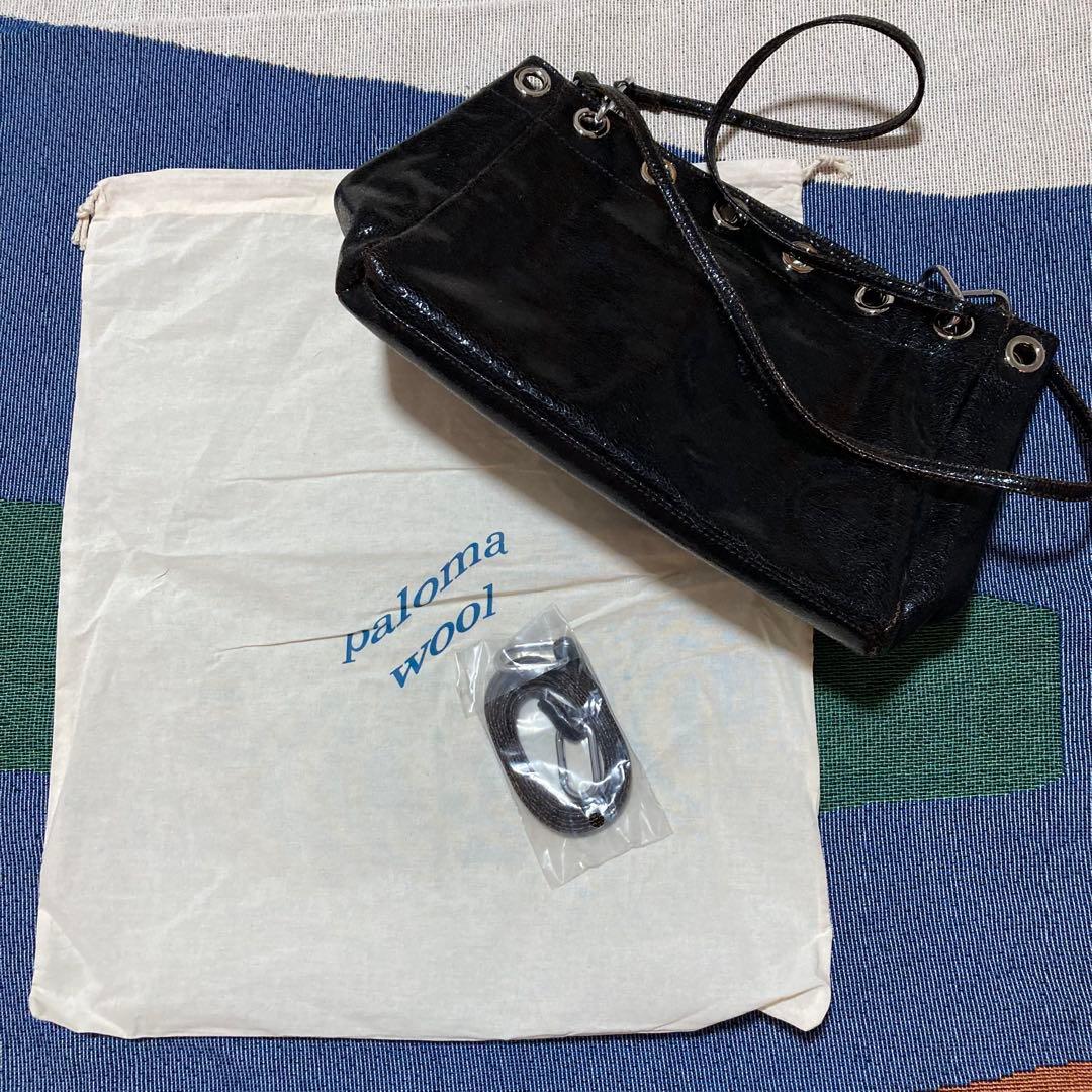 Paloma Wool レザー Shiny ショルダーバッグ 黒