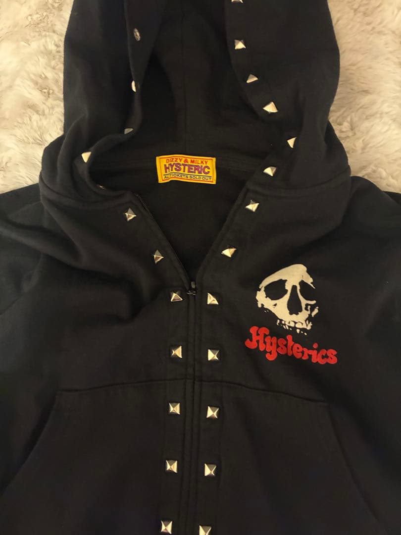 Hysterics スカルプリント ジップアップフーディ