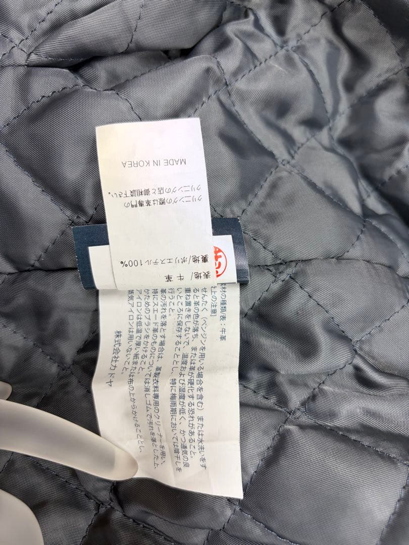 ★売約済★レザー セミダブルライダースジャケット フード付き