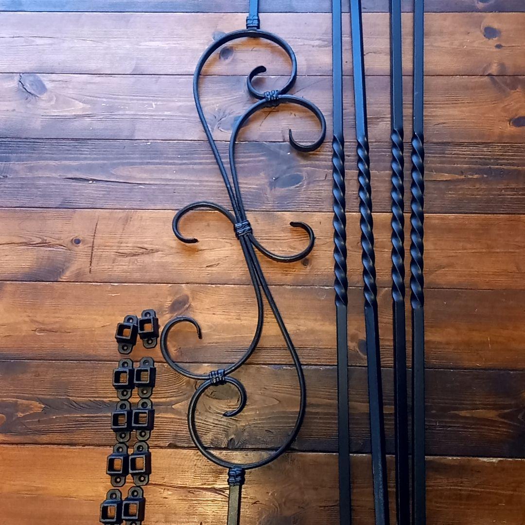 専用‼️アイアン手すり　格子　デザイン　セット　ブラック　黒