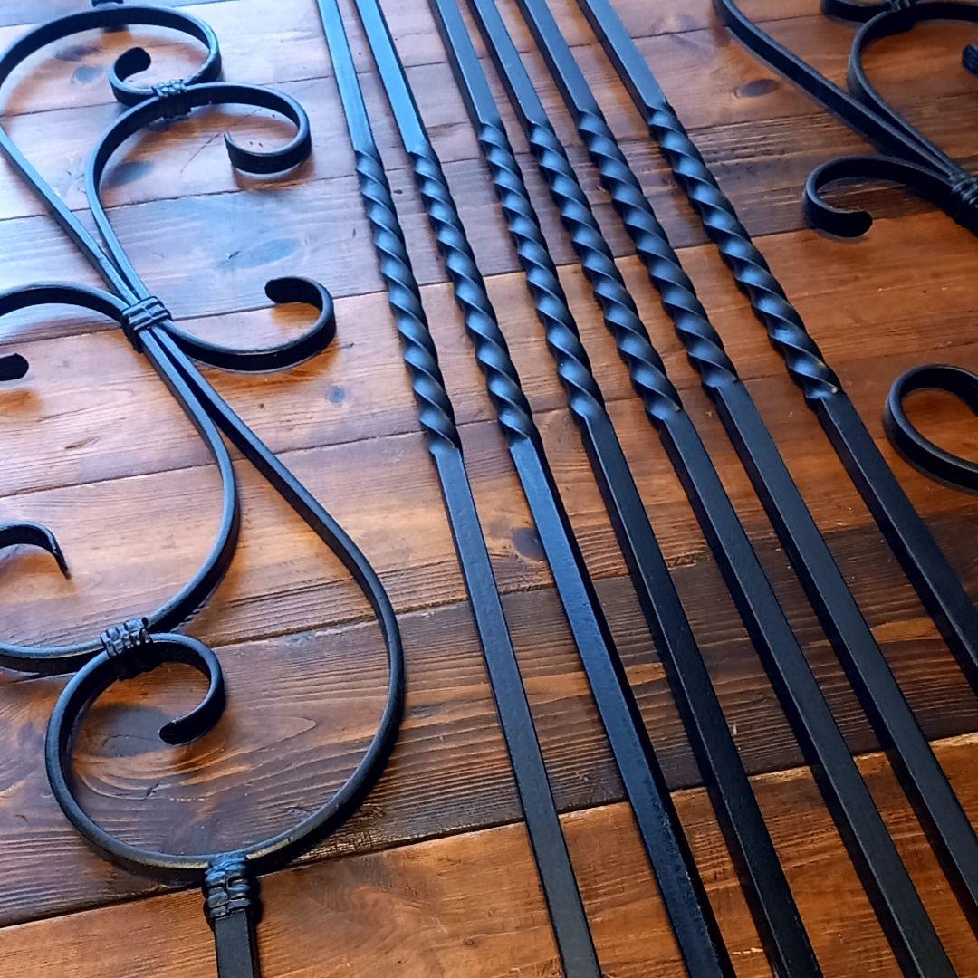 専用‼️アイアン手すり　格子　デザイン　セット　ブラック　黒