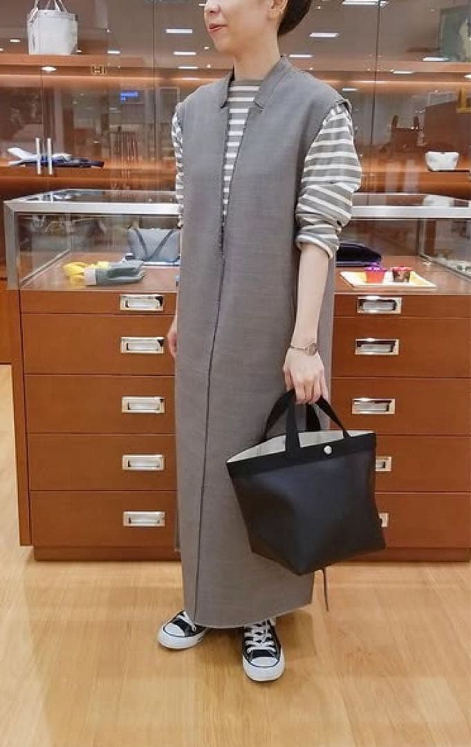 【専用】エルベシャプリエ　707GP ノワール　黒　Mサイズ　舟型　グリーンタグ