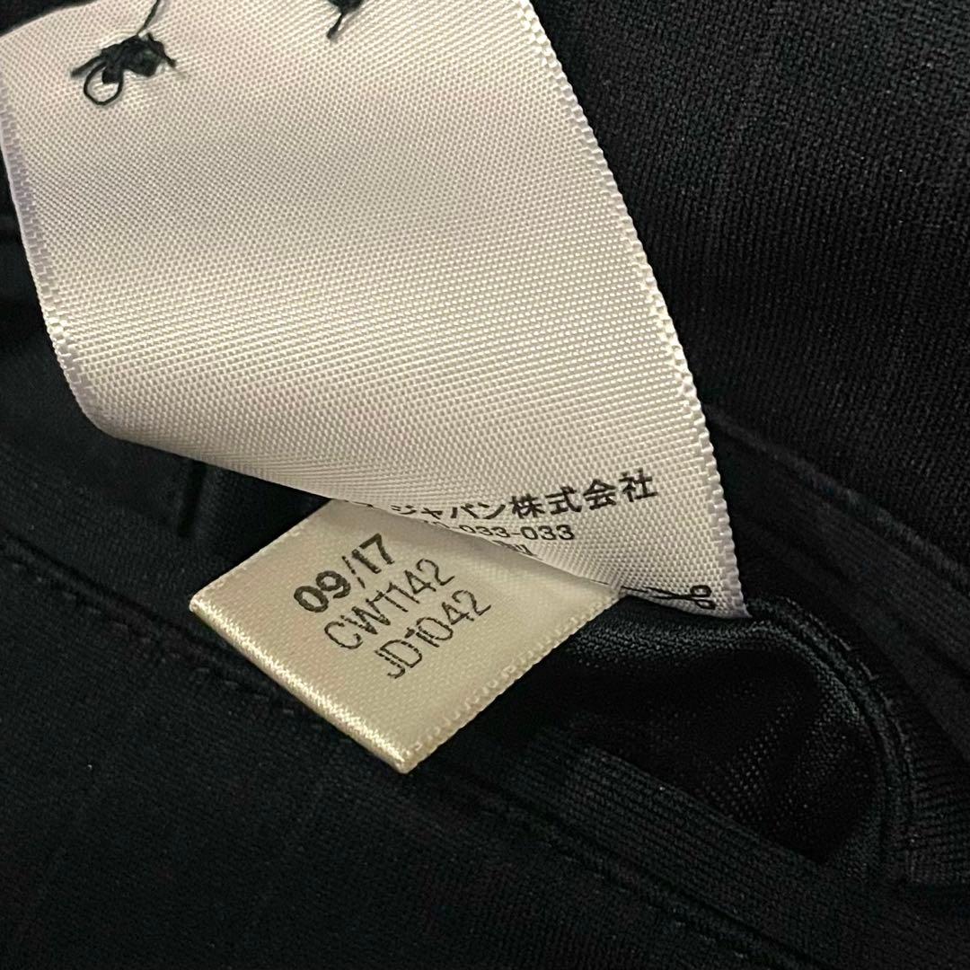 【極美品】アディダス スーツ セットアップ ストライプ 黒 伸縮性 2B ロゴ