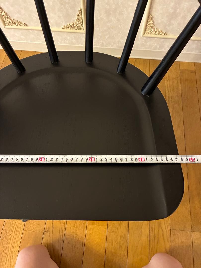 オーク無垢材　ブラック塗装　ダイニングチェア②