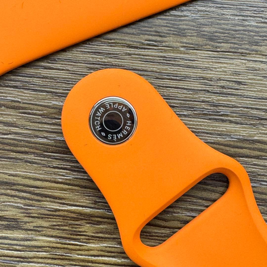 2471 Apple Watch エルメス　オレンジ　シリコン　バンド　ラバー