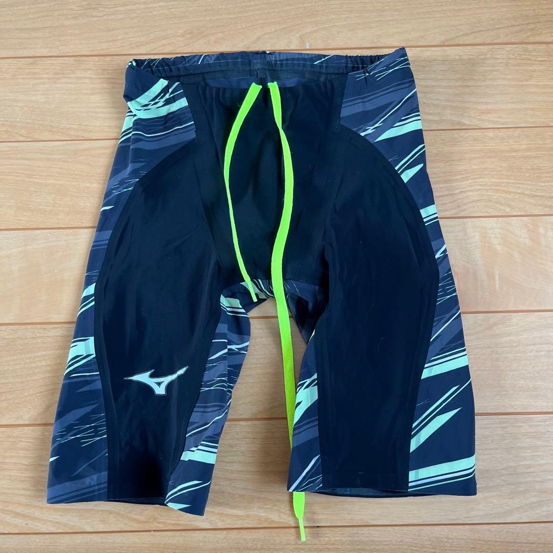 Mizuno 競泳用GX SONIC NEO SL 黒/緑 ストライプ