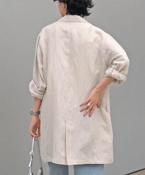 定価5.3万 新品AP STUDIOリネンミックスライトジャケット36ベージュ