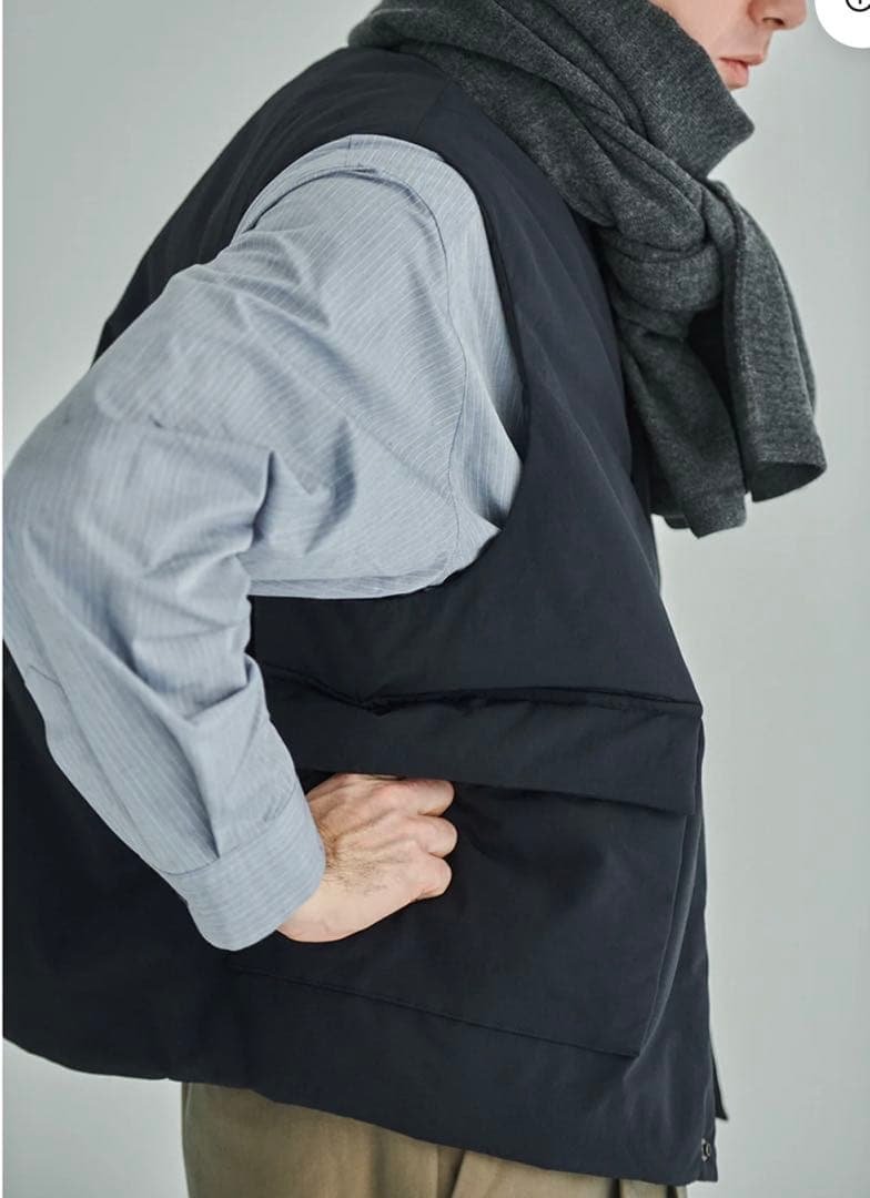 25aw STILL BY HAND シンサレートナイロンベスト スタンドカラー