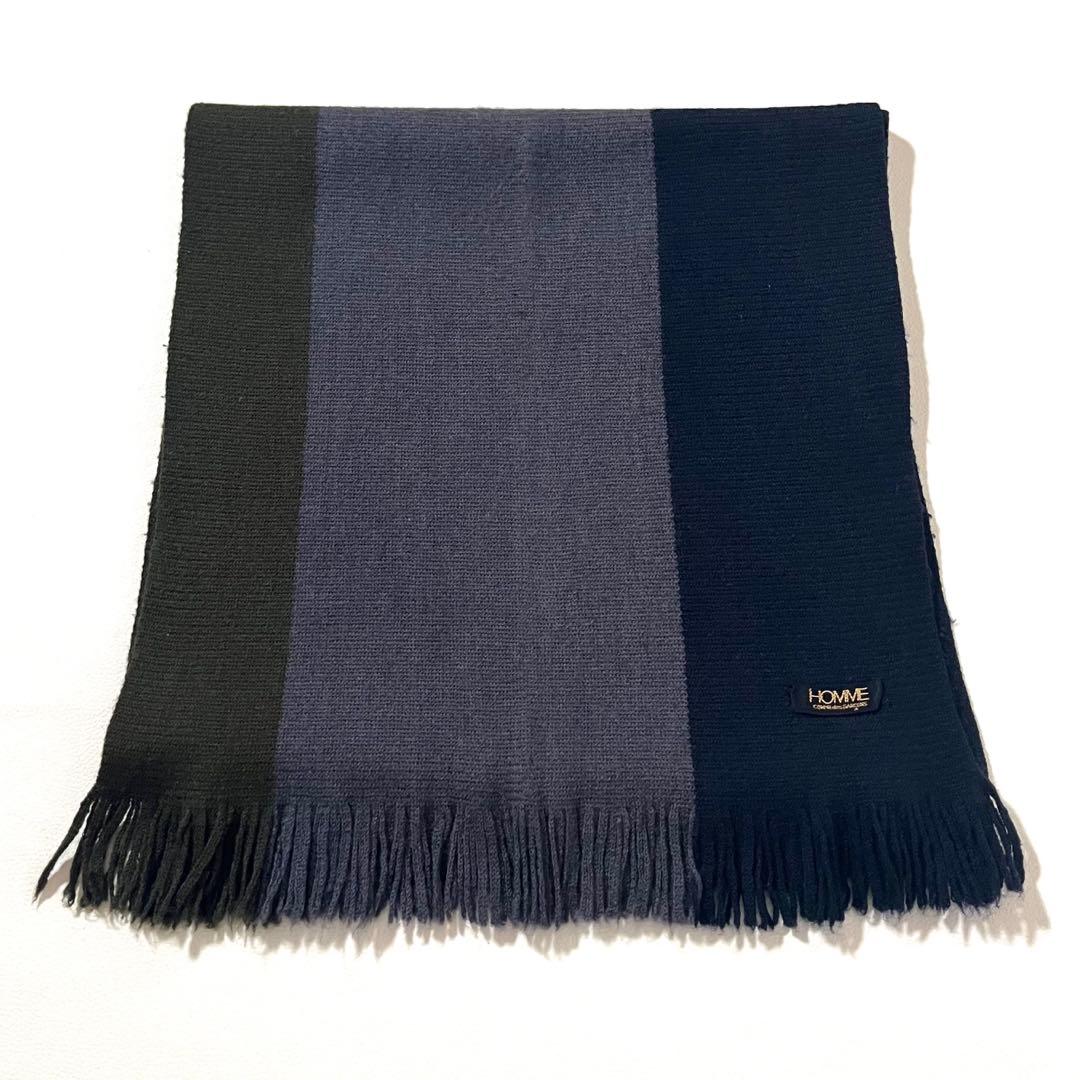 【80s】コムデギャルソンオム　マフラー　デカオム　トリコロール　アーカイブ