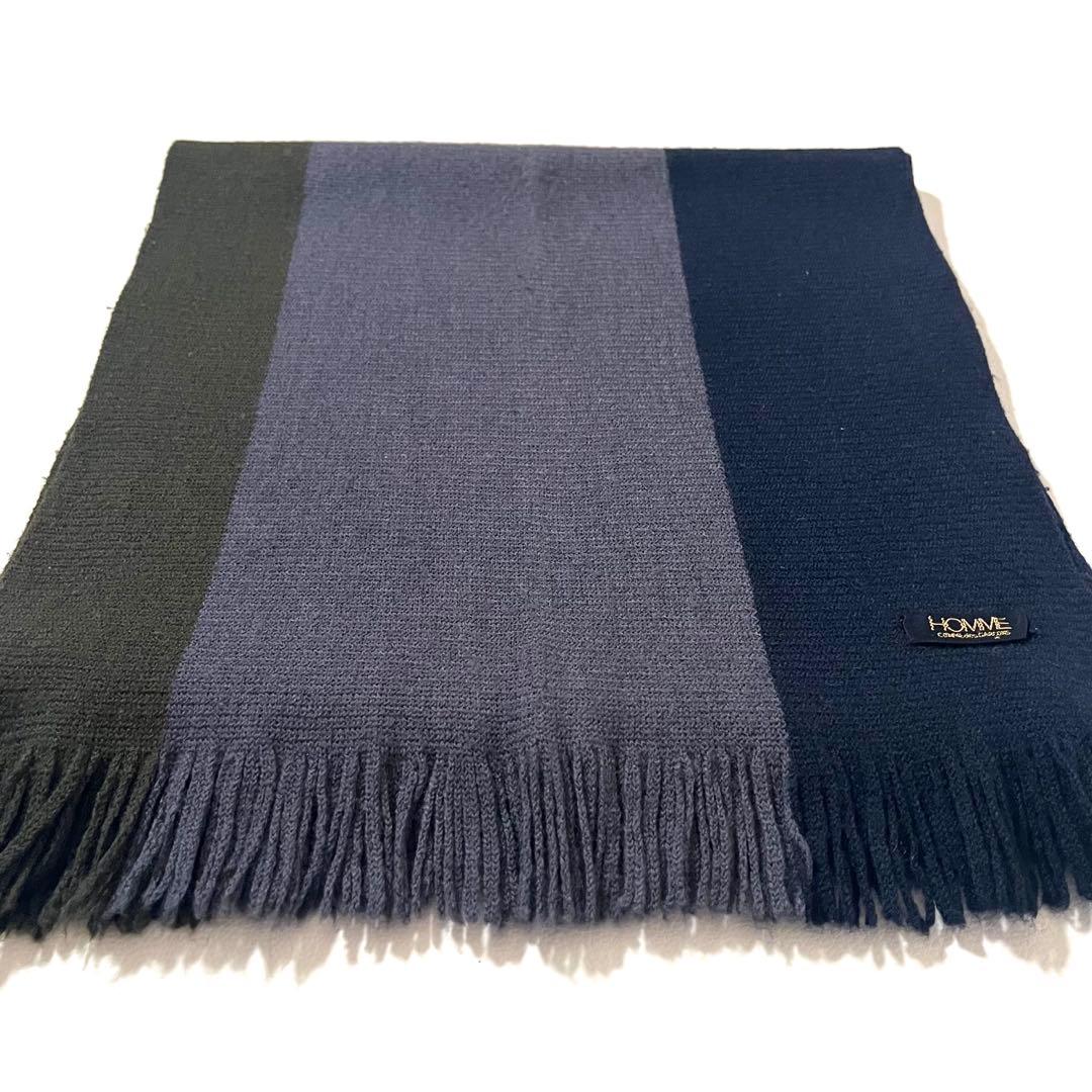 【80s】コムデギャルソンオム　マフラー　デカオム　トリコロール　アーカイブ