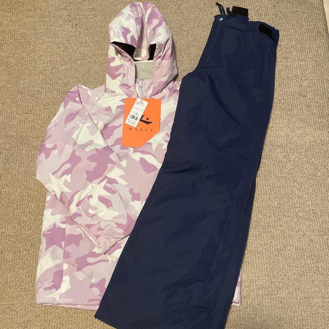 新品RUSTYスノーウェア上下セット150160size ユニセックス