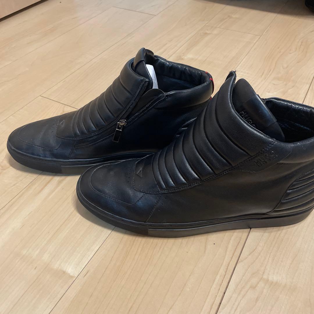 り*き様 HUGO BOSS レザースニーカー　EU44 US11