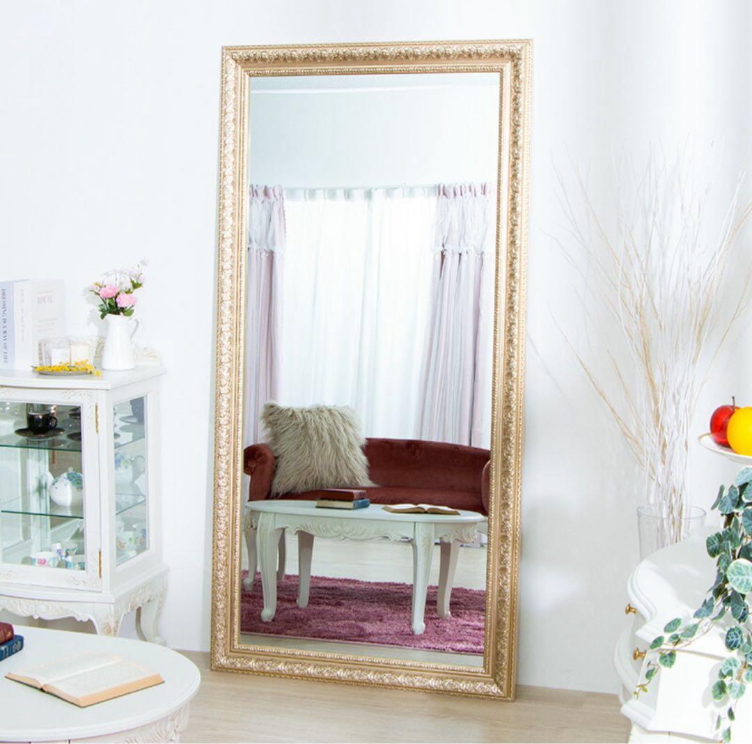 7月迄値下げ　送料込　アンティーク　ミラー　全身鏡