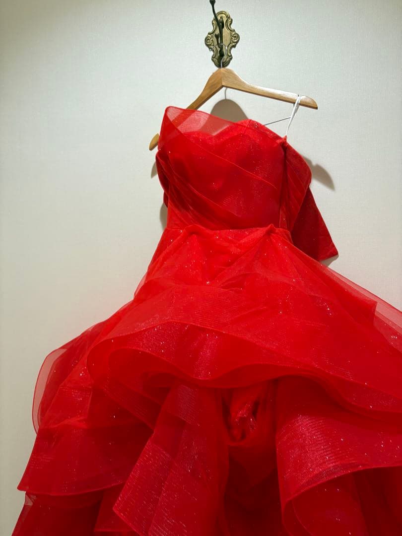 【引っ越しで2月末廃棄予定】verawang キャサリン風ドレス　カラードレス赤