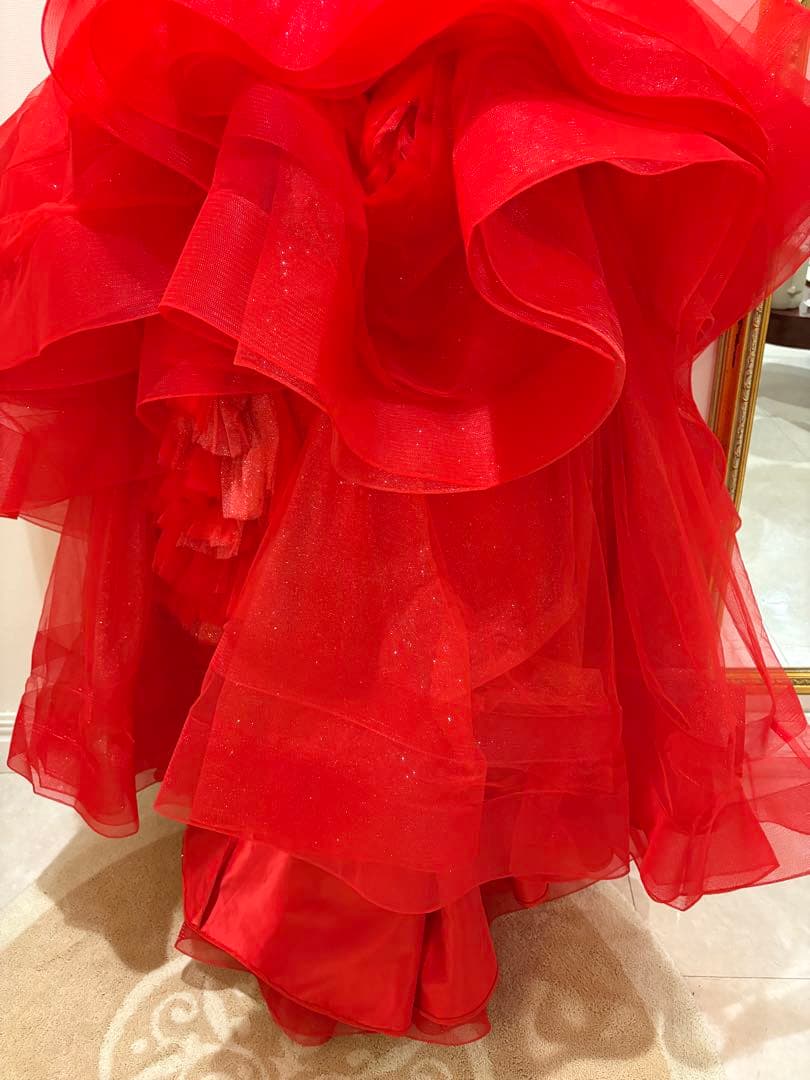 【引っ越しで2月末廃棄予定】verawang キャサリン風ドレス　カラードレス赤