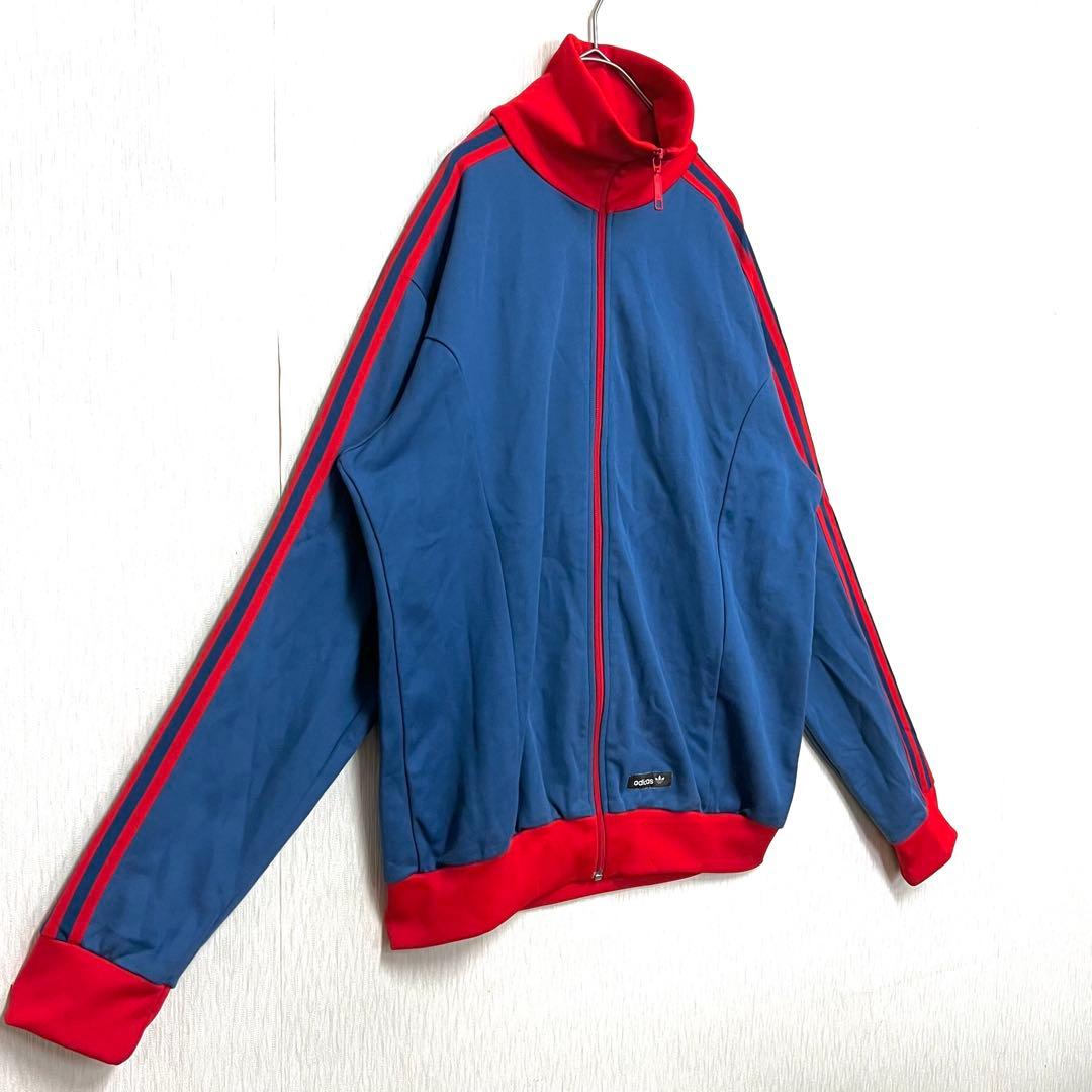 【希少ビッグサイズ4XO‼️】adidas トラックジャケット 青 Y2K 古着