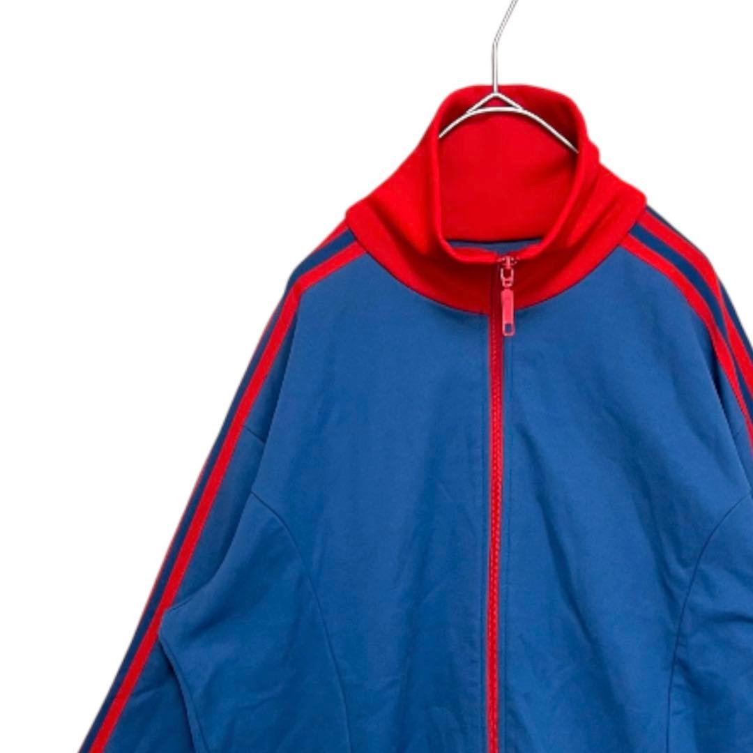 【希少ビッグサイズ4XO‼️】adidas トラックジャケット 青 Y2K 古着
