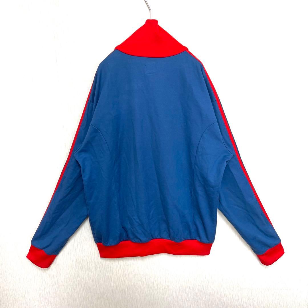 【希少ビッグサイズ4XO‼️】adidas トラックジャケット 青 Y2K 古着
