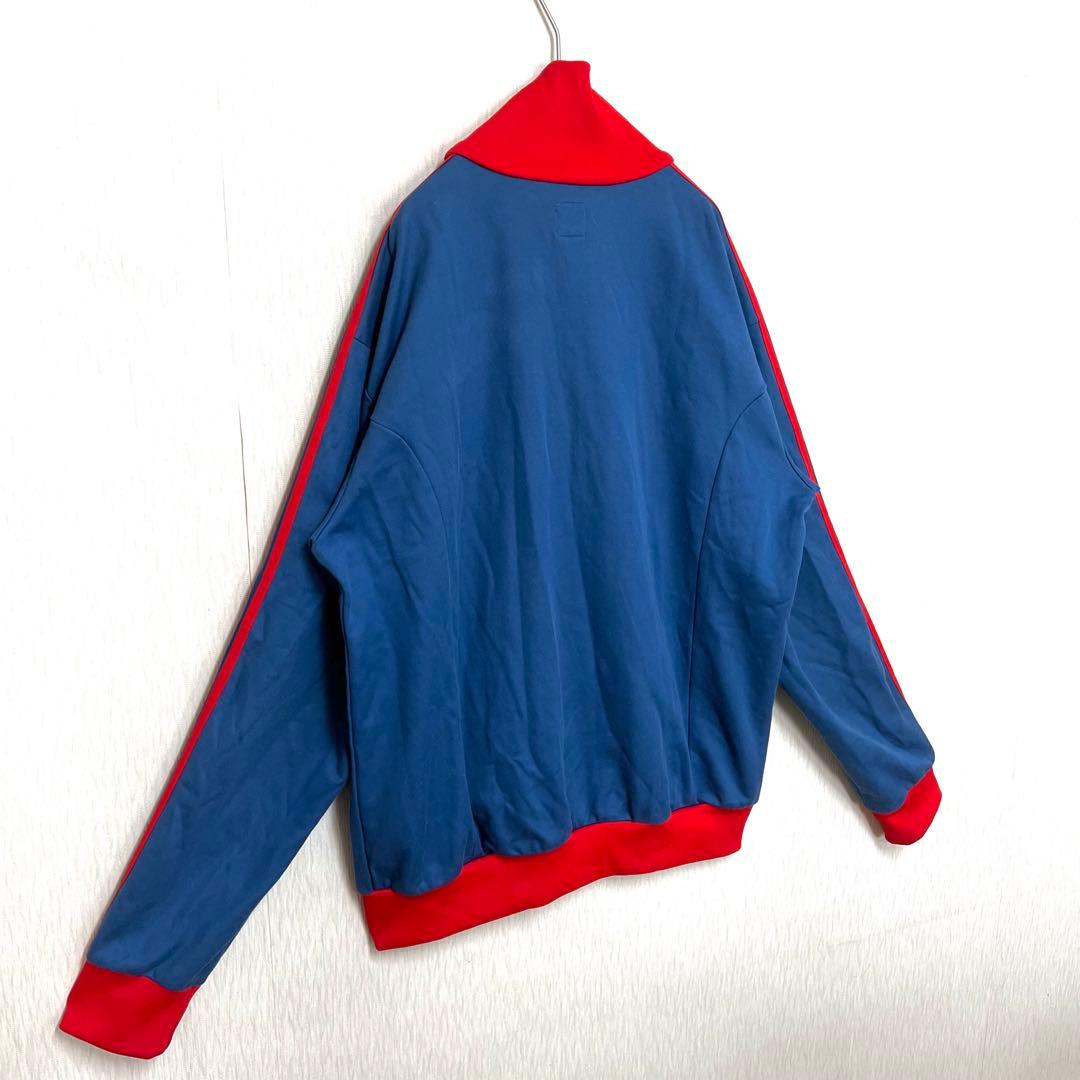 【希少ビッグサイズ4XO‼️】adidas トラックジャケット 青 Y2K 古着