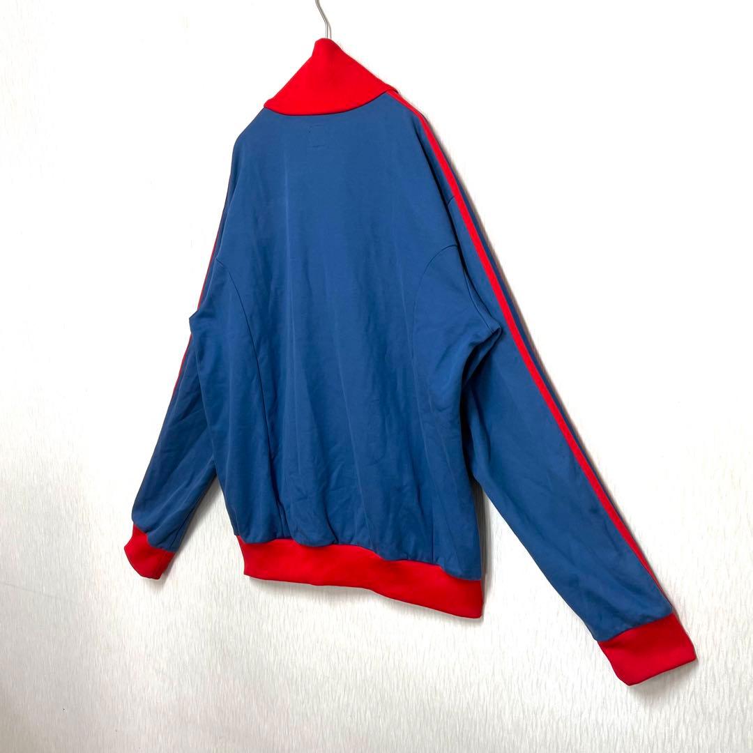 【希少ビッグサイズ4XO‼️】adidas トラックジャケット 青 Y2K 古着