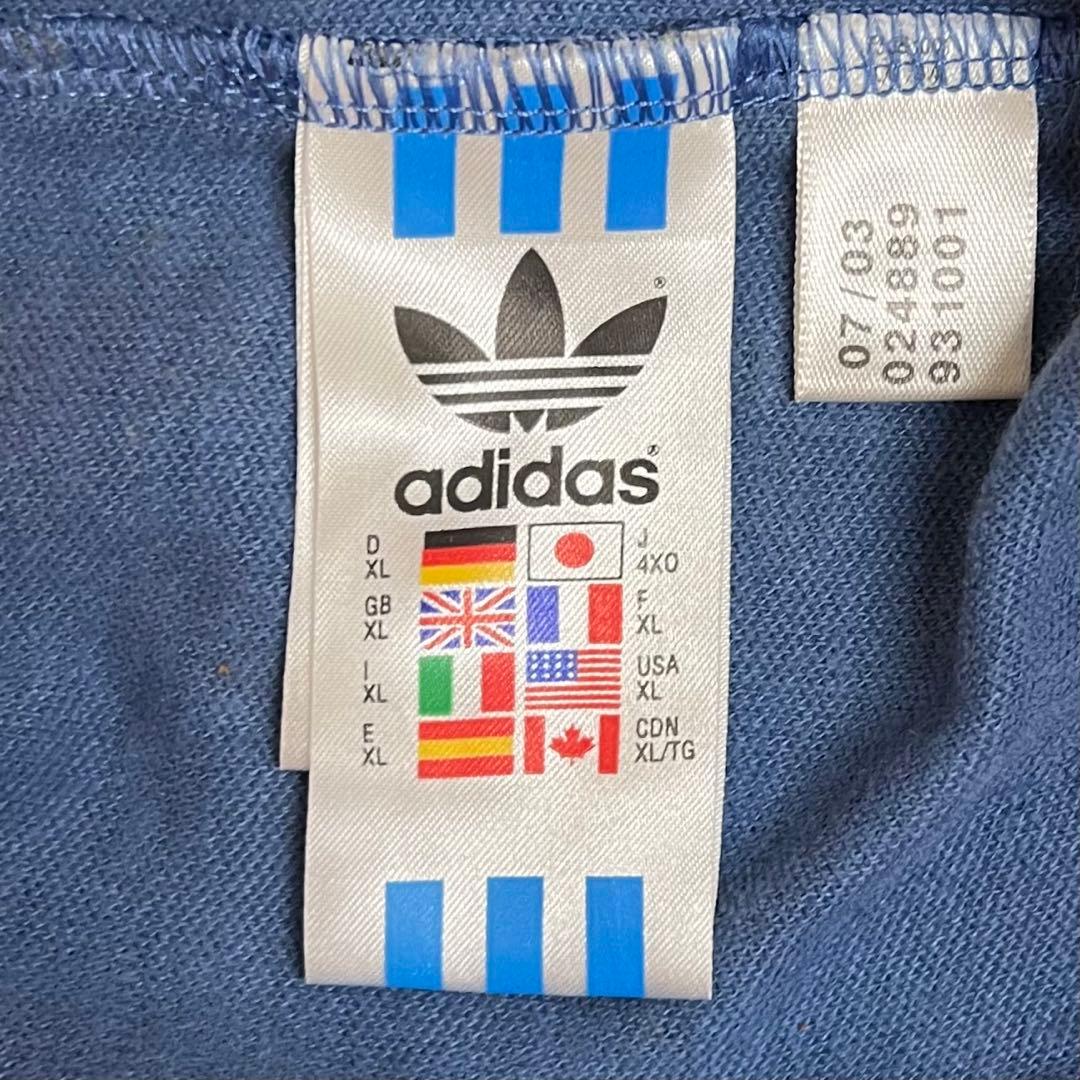 【希少ビッグサイズ4XO‼️】adidas トラックジャケット 青 Y2K 古着